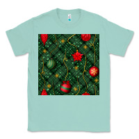 Seafoam christmas ornaments seamless  pattern Classic Tee - BundleAndBundleShop