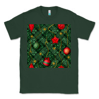 Sports Green christmas ornaments seamless  pattern Classic Tee - BundleAndBundleShop