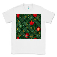 White christmas ornaments seamless  pattern Classic Tee - BundleAndBundleShop