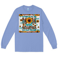 Colony Blue god gifted me two titles mom and grandma and i rock them both Long Sleeve Tee - JahusDesignShop