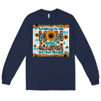 Navy god gifted me two titles mom and grandma and i rock them both Long Sleeve Tee - JahusDesignShop