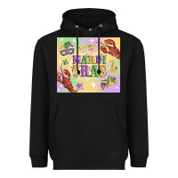 Black mardi gras Heavyweight Hoodie - MaliasSmallBusiness