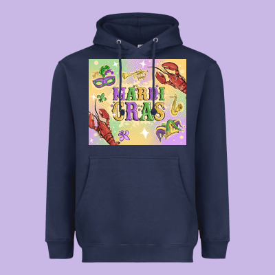 Mardi Gras Heavyweight Hoodie Designed By Maliassmallbusiness