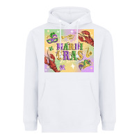 White mardi gras Heavyweight Hoodie - MaliasSmallBusiness