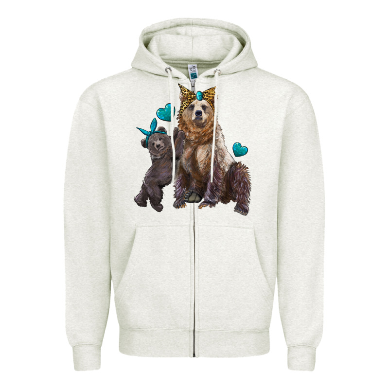 Mama Bear And Baby Bear Zipper Hoodie by Artiststas | Teevron