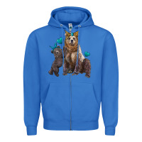 True Royal mama bear and baby bear Zipper Hoodie - Artiststas