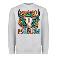 Heather Grey somebody's problem Heavyweight Sweatshirt - Zillion Design Studio