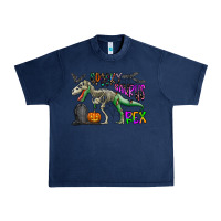 Navy spooky saurus rex Urban Heavy Tee - CowhideDigitalArt