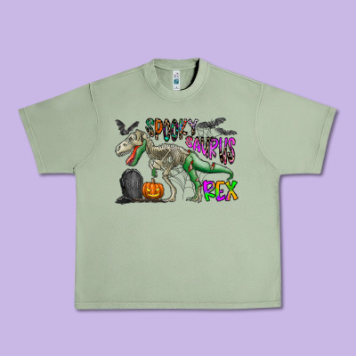 Spooky Saurus Rex Urban Heavy Tee Designed By Cowhidedigitalart