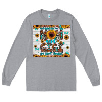 Heather Grey god gifted me two titles mom and gigi and i rock them both Long Sleeve Tee - JahusDesignShop