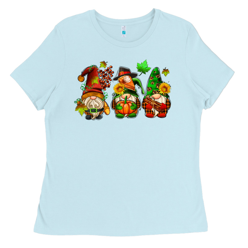 Fall Gnomes With Pumpkin Pie Ladies Tee by AdoDesignShop | Teevron