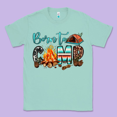 Born To Camp Classic Tee Designed By Jahusdesignshop