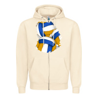Sandshell volleyball patch Zipper Hoodie - AdoDesignShop