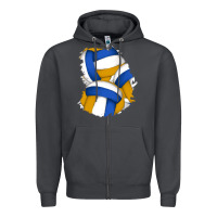 Smoke volleyball patch Zipper Hoodie - AdoDesignShop