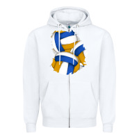 White volleyball patch Zipper Hoodie - AdoDesignShop