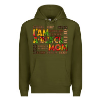 Army Green i am a black mom Premium Hoodie - LillyAllenDesigns