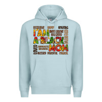 Blue Mist i am a black mom Premium Hoodie - LillyAllenDesigns