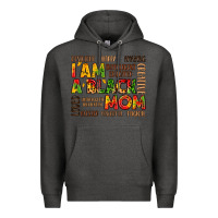 Charcoal Heather i am a black mom Premium Hoodie - LillyAllenDesigns