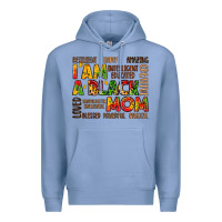 Colony Blue i am a black mom Premium Hoodie - LillyAllenDesigns
