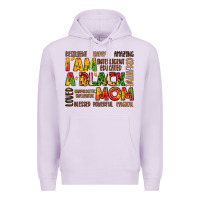 Lilac i am a black mom Premium Hoodie - LillyAllenDesigns