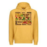 Mustard i am a black mom Premium Hoodie - LillyAllenDesigns