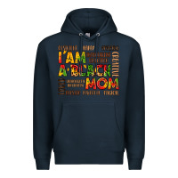 Navy i am a black mom Premium Hoodie - LillyAllenDesigns