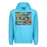 Ocean Blue i am a black mom Premium Hoodie - LillyAllenDesigns