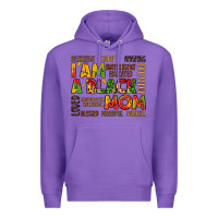 Purple i am a black mom Premium Hoodie - LillyAllenDesigns