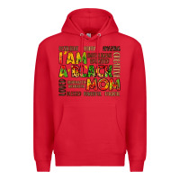 Red i am a black mom Premium Hoodie - LillyAllenDesigns