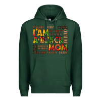 Sports Green i am a black mom Premium Hoodie - LillyAllenDesigns