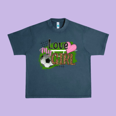 Love My Girl Soccer Urban Heavy Tee Designed By Hra Design Shop