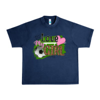 Navy love my girl soccer Urban Heavy Tee - HRA Design Shop