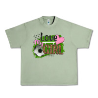 Oil Green love my girl soccer Urban Heavy Tee - HRA Design Shop