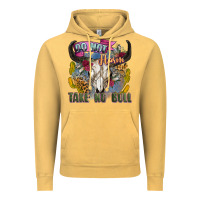 Vintage Mustard do not harm take no bull cow skull Vintage Hoodie - Zillion Design Studio