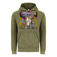 Vintage Olive do not harm take no bull cow skull Vintage Hoodie - Zillion Design Studio