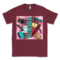 Burgundy teacher Classic Tee - AdoDesignShop