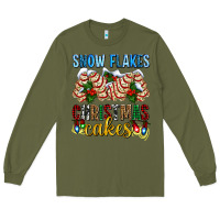Army Green snow flakes christmas cakes ado Long Sleeve Tee - AdoDesignShop