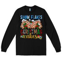 Black snow flakes christmas cakes ado Long Sleeve Tee - AdoDesignShop