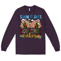 Plum snow flakes christmas cakes ado Long Sleeve Tee - AdoDesignShop