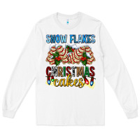 White snow flakes christmas cakes ado Long Sleeve Tee - AdoDesignShop