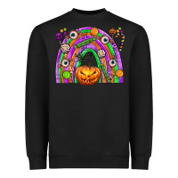 Black Halloween Rainbow Heavyweight Sweatshirt - texasbilliewilder