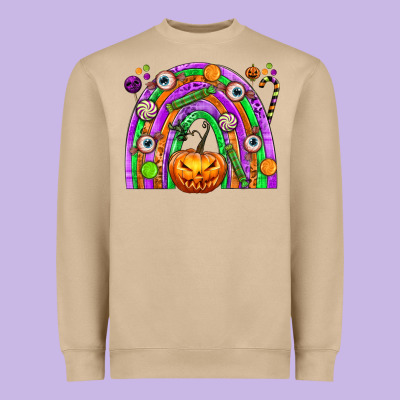 Halloween Rainbow Heavyweight Sweatshirt Designed By Texasbilliewilder