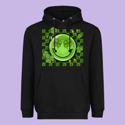 Checkered St. Patrick's Day Heavyweight Hoodie Designed By Maliassmallbusiness