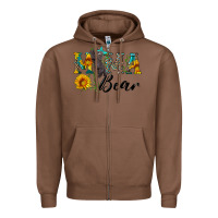 Chestnut blue mama bear with cute bear Zipper Hoodie - Artiststas