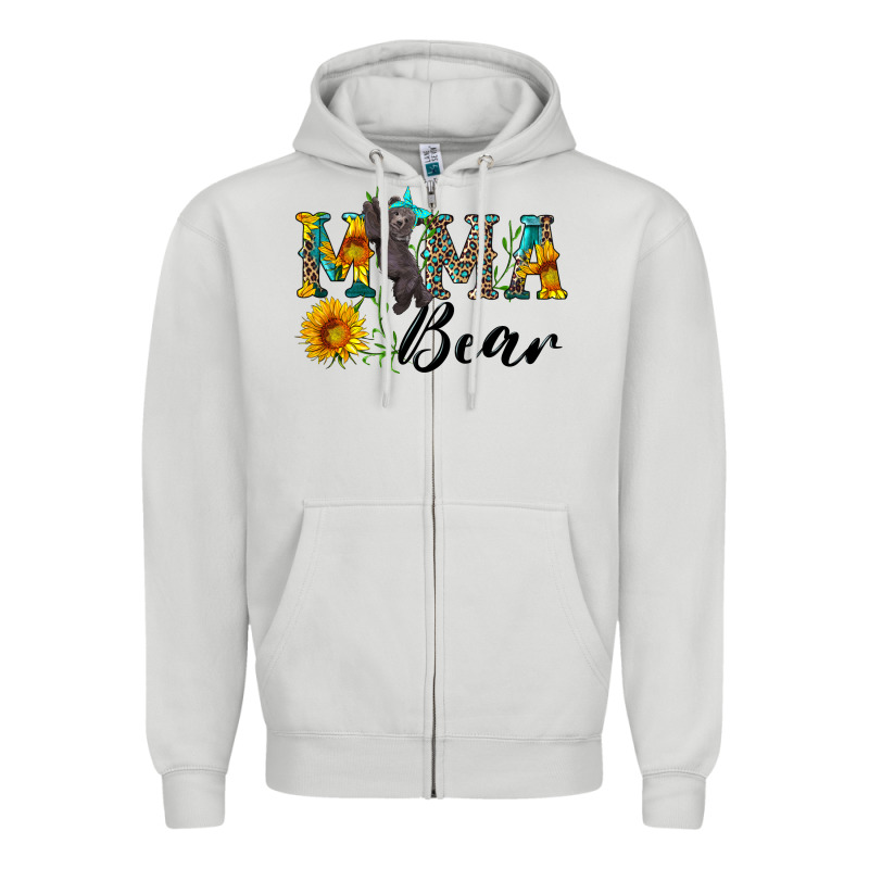 Blue Mama Bear With Cute Bear Zipper Hoodie by Artiststas | Teevron