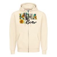 Sandshell blue mama bear with cute bear Zipper Hoodie - Artiststas