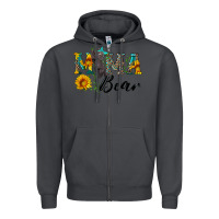 Smoke blue mama bear with cute bear Zipper Hoodie - Artiststas