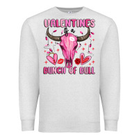 Oatmeal Heather valentines is a bunch of bull Premium Sweatshirt - MaliasSmallBusiness