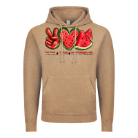 Vintage Coffee peace love watermelon Vintage Hoodie - texasbilliewilder