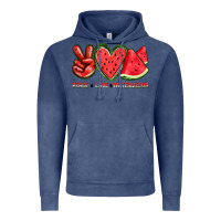 Vintage Denim peace love watermelon Vintage Hoodie - texasbilliewilder